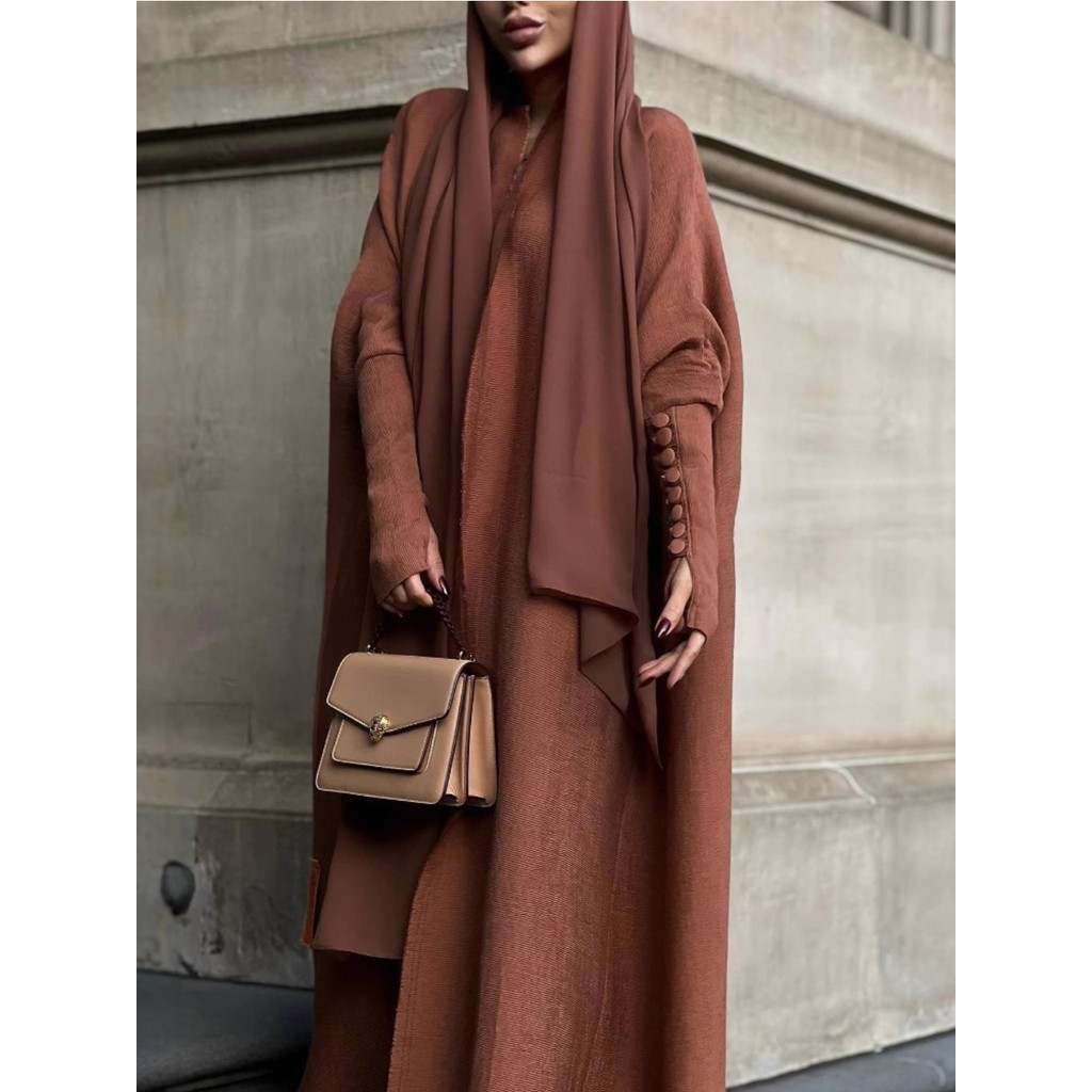 Eid Women Dress Pleated Abaya Muslim Jalabiya cardigan Ramadan Vestidos Largos Party Dresses Arab