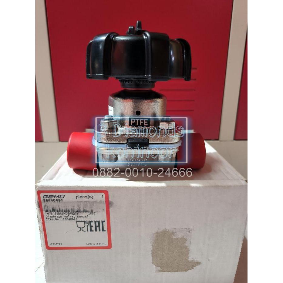 GEMU 673 DIAPHRAGM VALVE 25D59405M02TS 1" SPIGOT ASME BPE (PTFE)