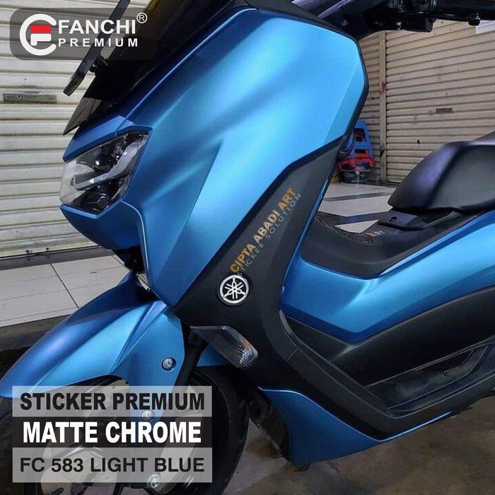 Stiker Skotlet Motor Light Blue Satin Sticker Biru Muda Matte Chrome Scotlite Metalik Krom Fanchi