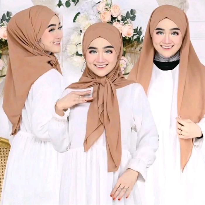 SEGI EMPAT MALAY/SEGI EMPAT TALI MALAY 2 LAYER/SEGI EMPAT INSTAN/HIJAB MALAY/KERUDUNG MALAY/ LAYER