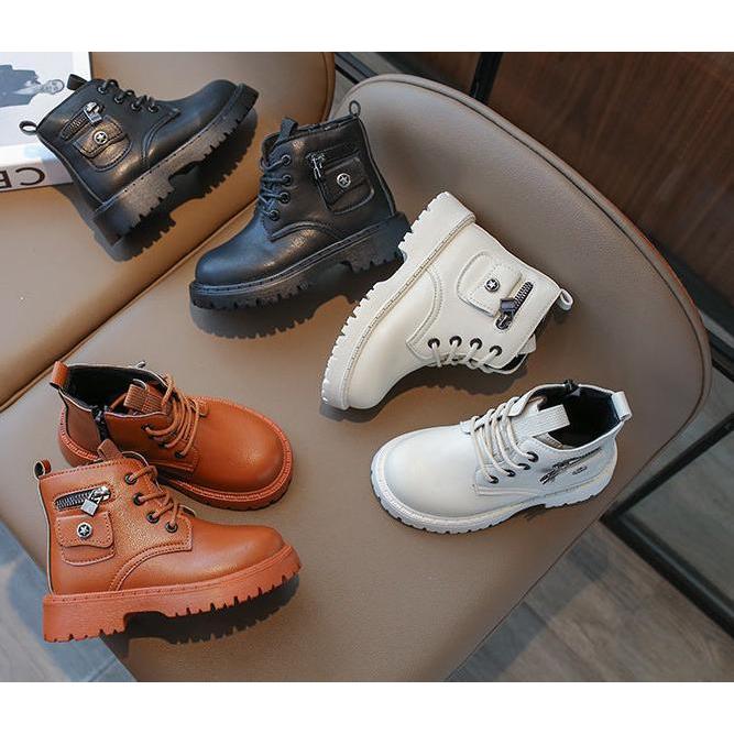 Bata Tomkins - 381238 Size 21-35 - Sepatu Shoes Boots Anak Cowok - Motif Tough Zipper