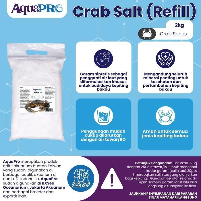 AQUAPRO CRAB SALT 2KG/4.4LBS REFILL