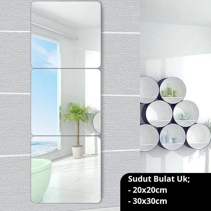 Berkah Cermin Sticker Dinding Kaca / Cermin Tempel Anti Pecah Kaca