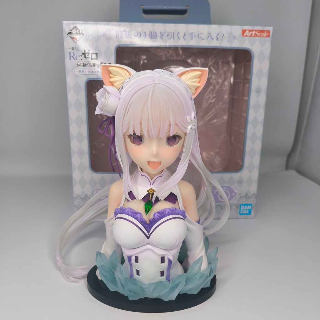 Bust Figure Bandai Ichiban Kuji Art Scale Re Zero Starting Life in Another World Hajimeru Isekai Sei