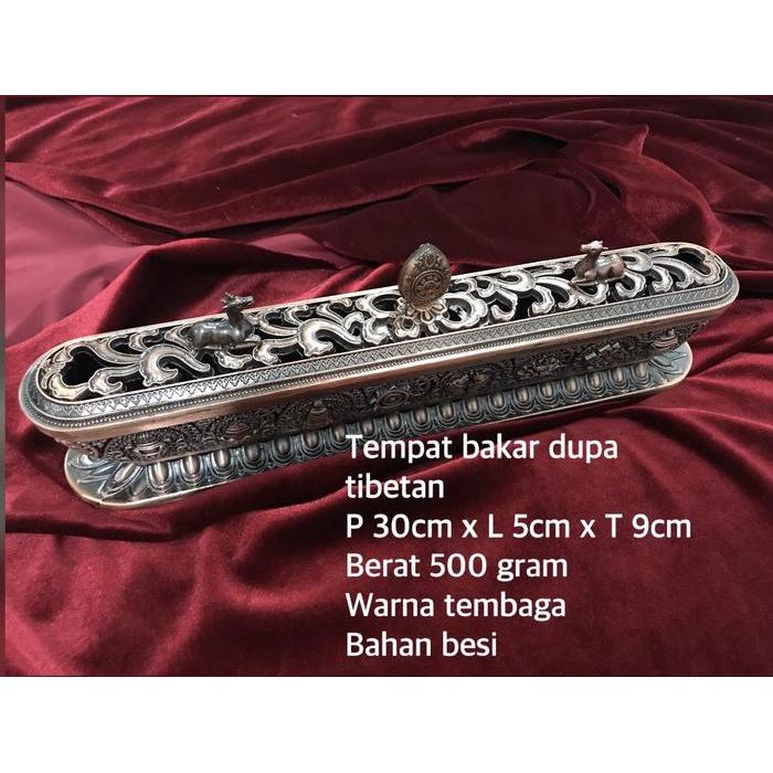 Tempat Bakar Dupa Tibetan (Emas, Hitam & Tembaga)