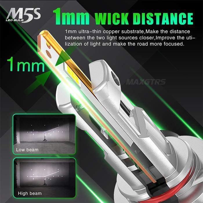 2X 20000Lm 90W H4 Led Bulb Car Headlight Turbo Led H7 H11 H8 Hb4 Hb3