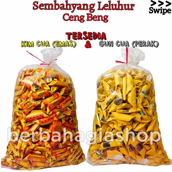 Kertas Sembahyang Leluhur Kim Cua Emas Gun Cua Perak Lipat 1 Karung