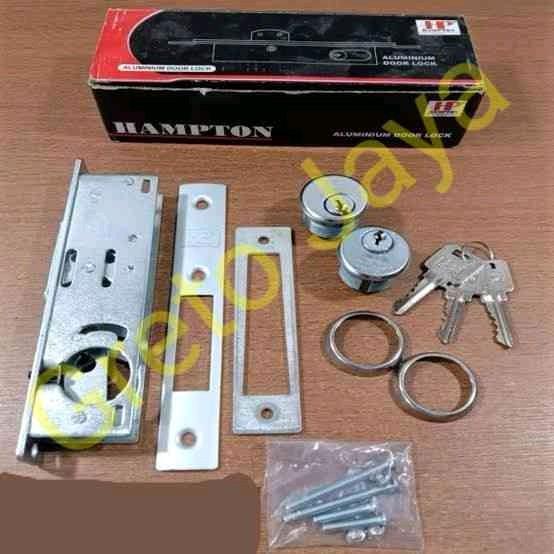 HAMPTON 5128 Kunci Besar Lidah Pintu Aluminium Alumunium Swing HPT HP Door Lock KC 8128