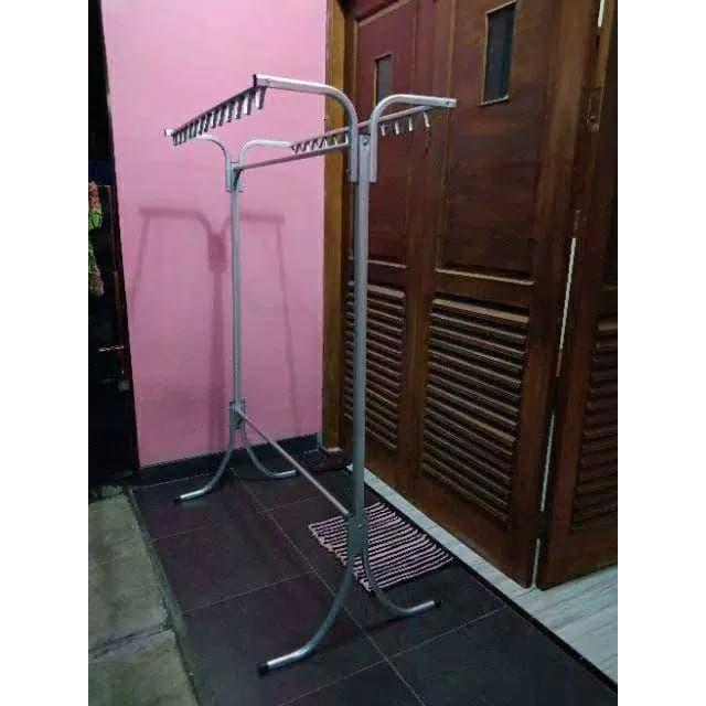 Jemuran Baju Alumunium Capstok atau Jemuran Gawang Hongkong BINA KARYA