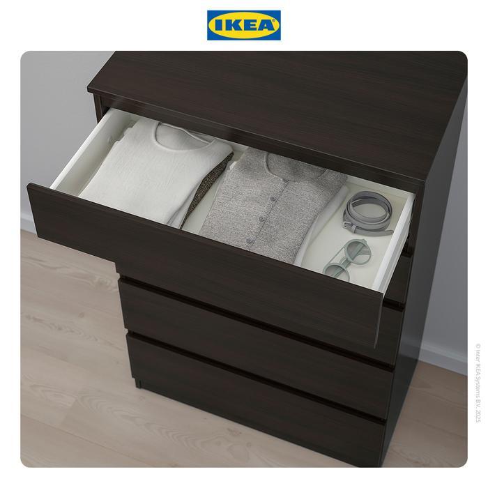 IKEA KULLEN Lemari 5 Laci Hitam-Cokelat Minimalis 70x112 cm Furniture