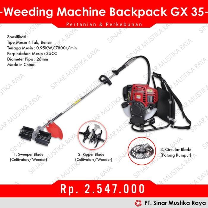 MESIN PERTANIAN BAJAK & GEMBUR TANAH, MINI TRAKTOR - JUNSEN GX-35 - + Mata Rumput
