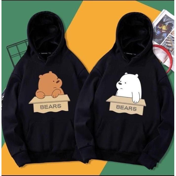 ORIGINAL ER HOODIE COUPLE ISI ( 2 PCS ) HOODIE BEARS HOODIE SEPASANNG ER COUPLE Ready stok