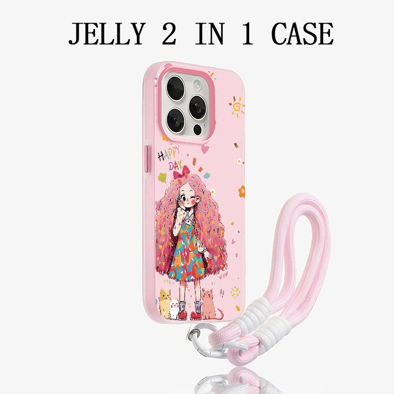 Jelly Color 2 In 1 Gadis Berambut Merah Terbarucasing Vivo Y500 Z11 T5 Z11X Y31d Pro Y11d Y05 V70 Fe