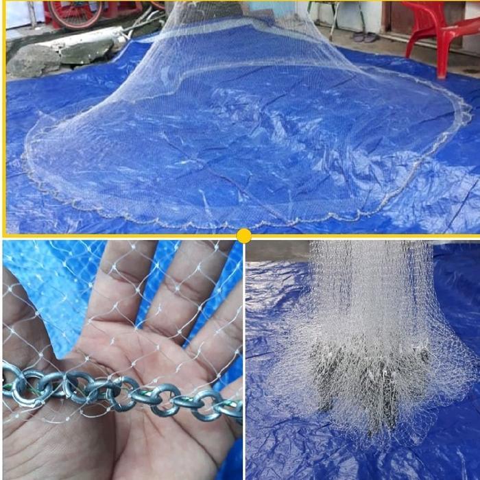 Jala Lempar Senar Ikan Udang 2,1Meter 7 Feet Siap Pakai Bisa Cod