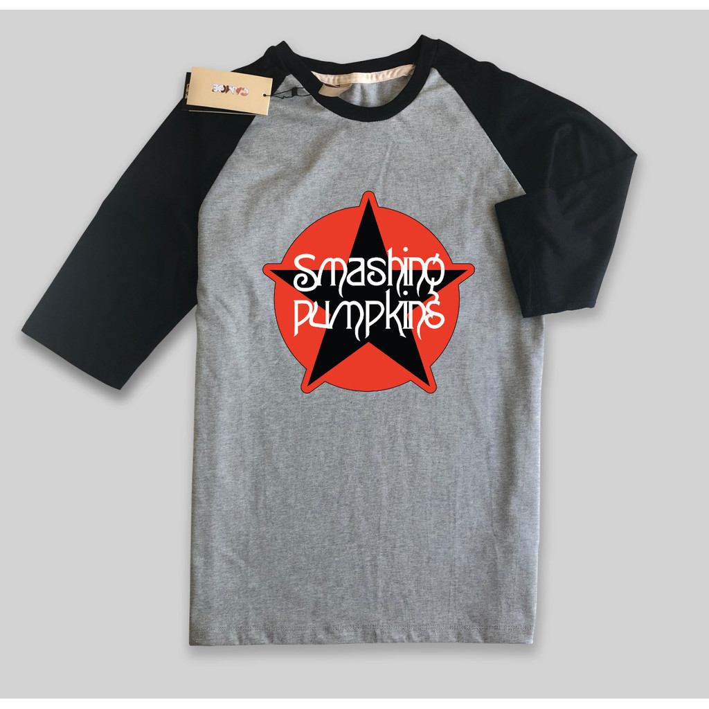 Kaos Raglan Music Smashing Pumkins Logo