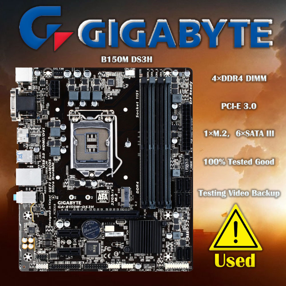 Gigabyte B150M Ds3H Desktop Ddr4 Motherboard B150M B150 Socket Lga 1151 Usb3.0 Motherboard