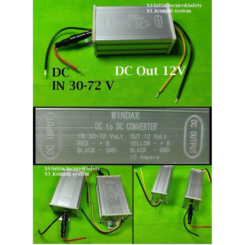 DC to DC CONVERTER 30v 36v 48v 72v 30-72 Volt TO 12V 10A Step Down
