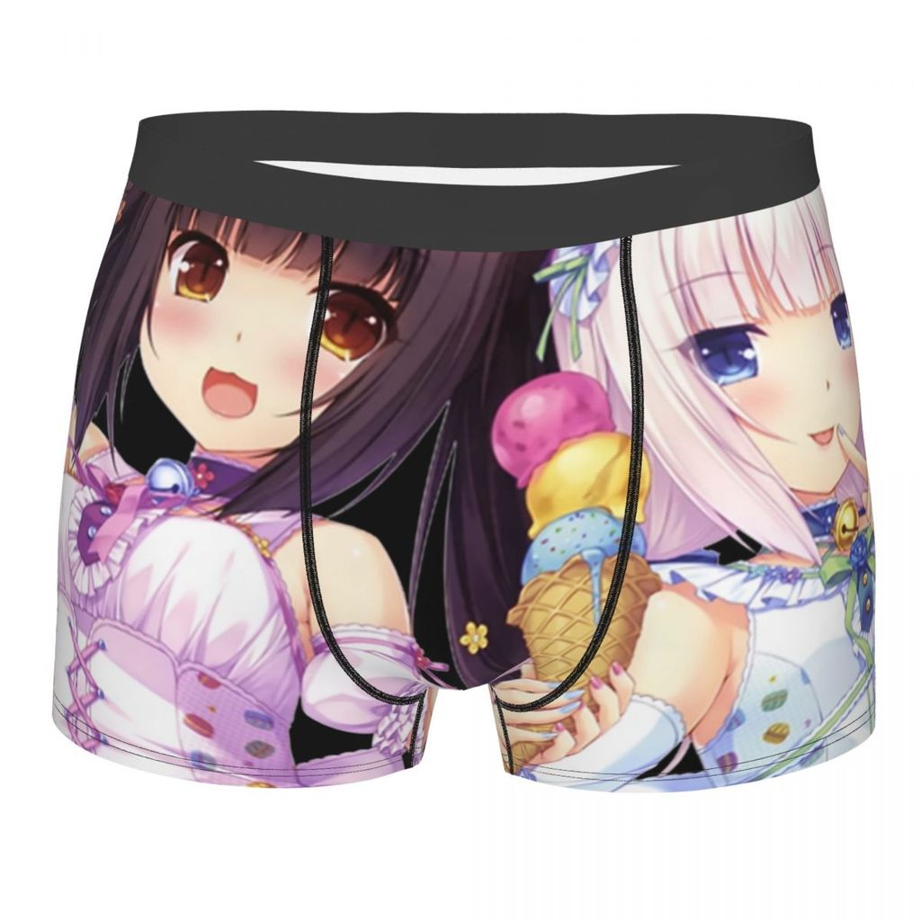 Chocola And Vanilla NekoPara Underwear Men Sexy Printed Customized Anime Cartoon Game Boxer Shorts