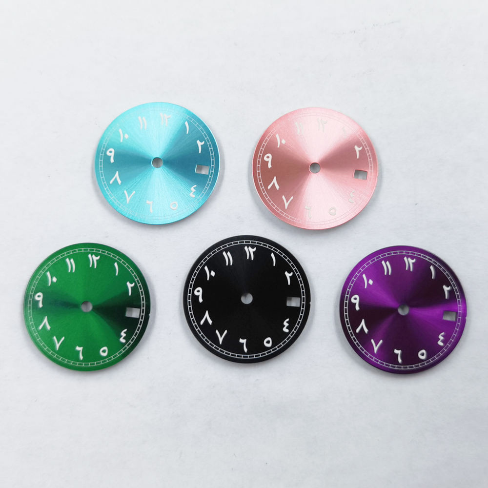 29Mm Sterile Watch Green Black Purple Dial Fit Nh35 Nh36 Movement Dial Green