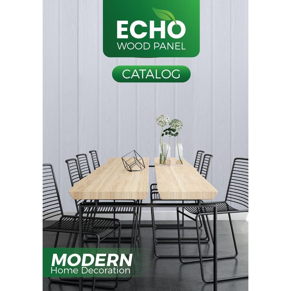 WallPanel 3D Partisi / Wood Panel PVC Kisi Kisi Dinding Solid Kayu / Panel PVC ECHO Series F