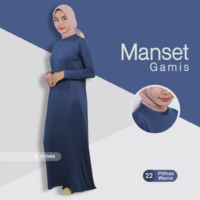 Manset Gamis Bahan Kaos Rayon dan Spandek