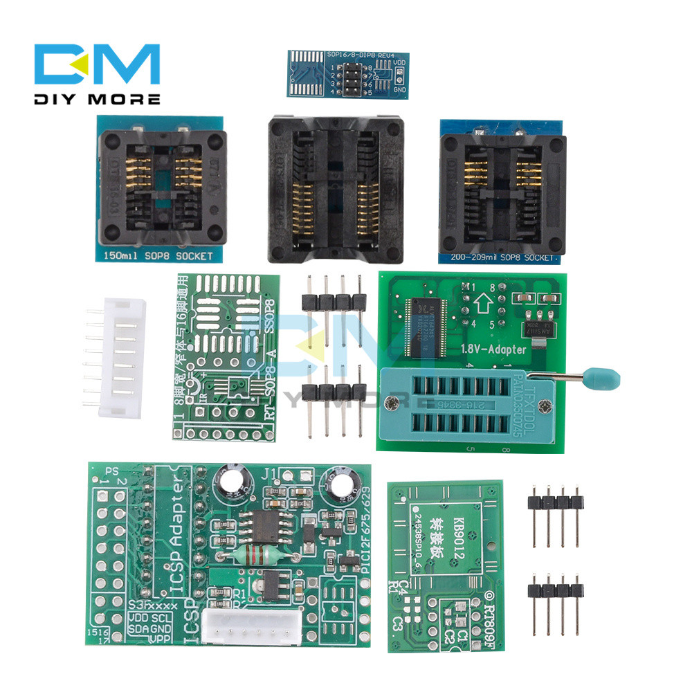 RT809F ISP Programmer/ RT809 LCD USB Programmer Repair Tools 24-25-93 Serise IC with 11 Adapters