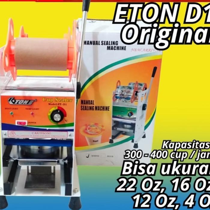 Mesin Cup Sealer Eton Gimpet Et D1 Gelas 12Oz 14Oz 16Oz 22Oz Plastik Polos