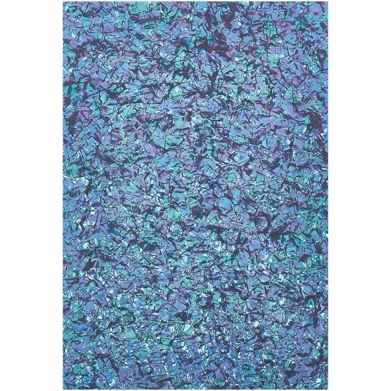 1 Sheet 12x8x0.01 inch Abalone Shell Stickers Sheet Dark Blue Imitation Abalone Pattern Sticker