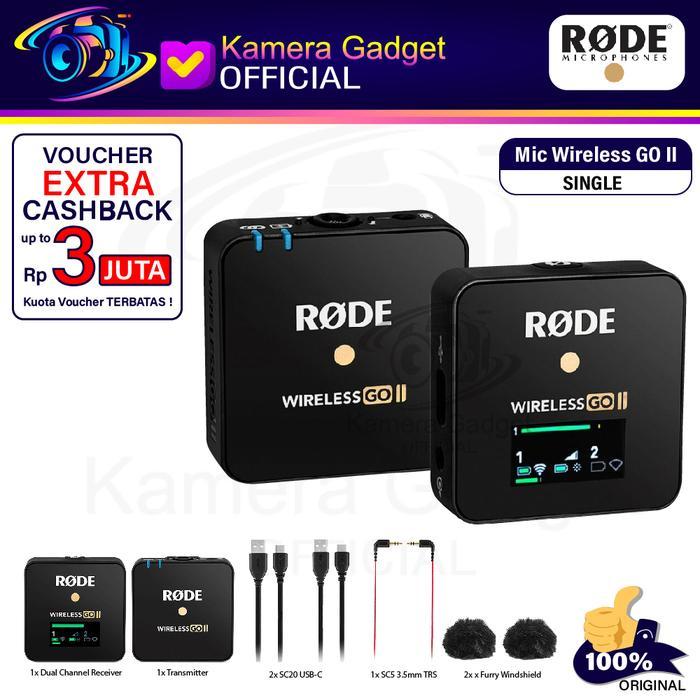Rode Wireless Go Ii Compact Digital Wireless Mic Kamera Original