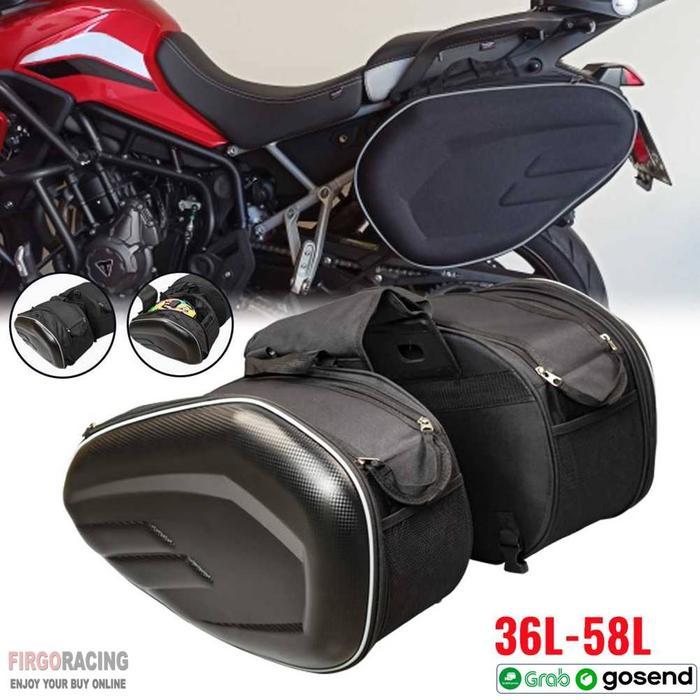 Tas Motor Side Saddle Bag Belakang motor Touring