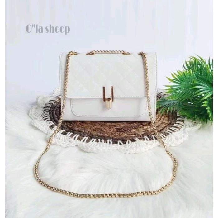 Amora Gold Tas Selempang Wanita Tas Tali Panjang Tas Tali Rantai Tas Cewek Shoulder Bag Sling Bag