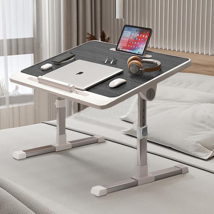 Meja Lipat Laptop Belajar Lesehan Foldable Bed Table Adjustable Meja Ngaji Portable Alumunium