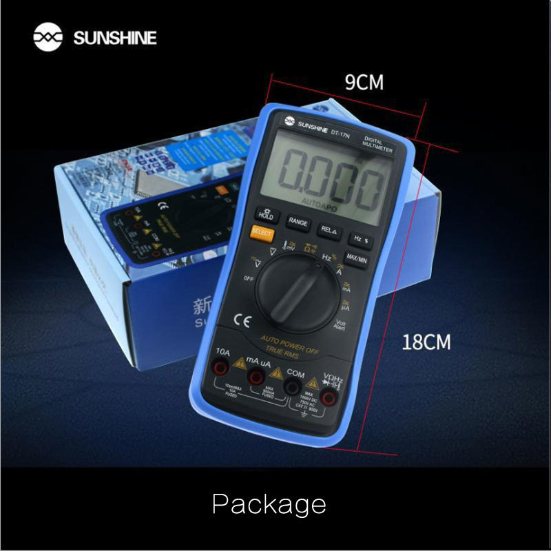 SUNSHINE DT-17N Auto Range LCD Display Multimeter Digital Multimeter Automatic Digital Instrument