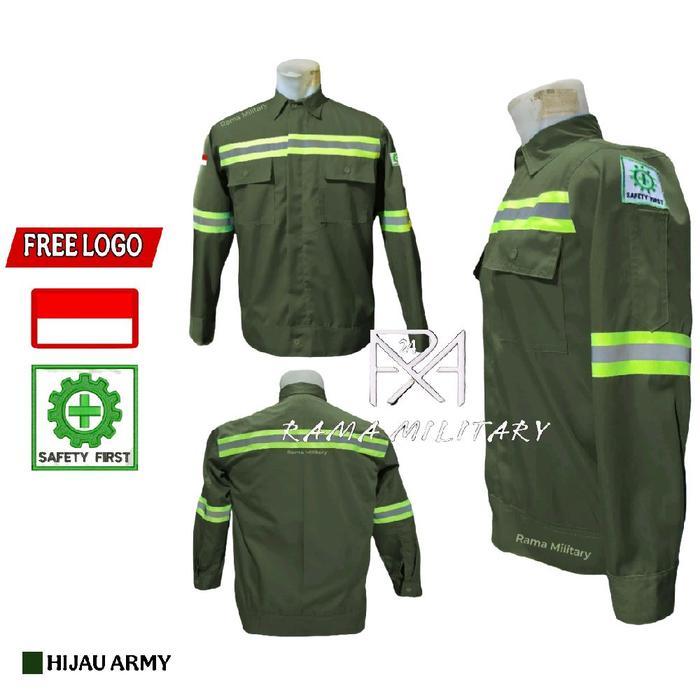 Promo Seragam Kerja Safety Wearpack Tambang Tekhnisi Pria Baju Pria Safety Wearpack Panjang Katun