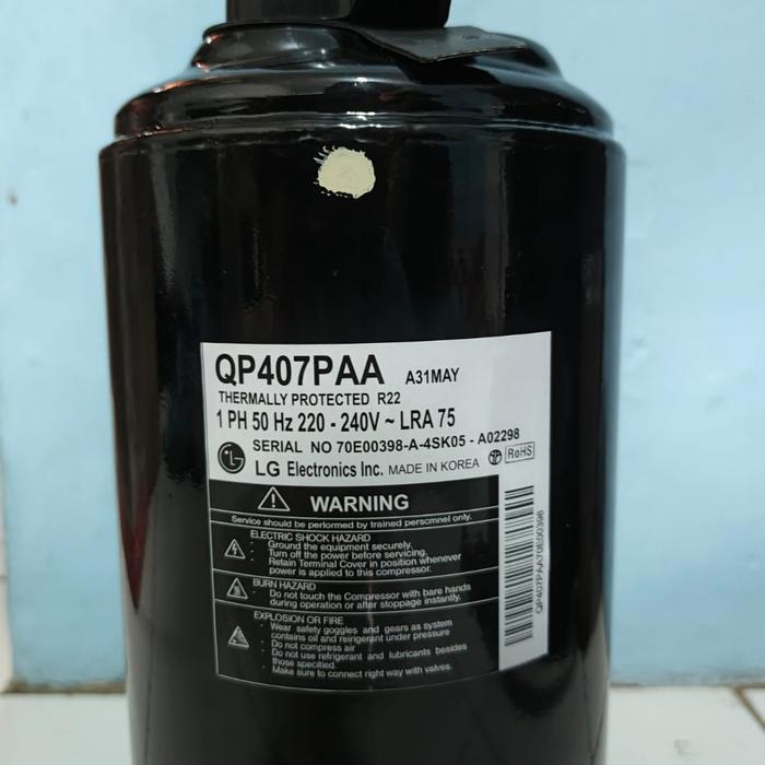 Kompresor Ac Lg Qp407 Qp407Paa 1Ph 2,5Pk Terbaru 