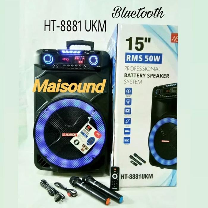 SPEAKER ASATRON HT 8881 15 INCH ORIGINAL PORTABLE ASATRON HT8881 ORI