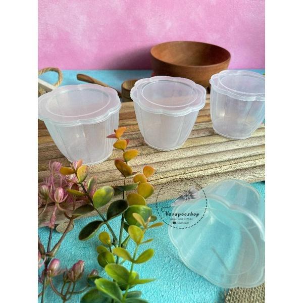 Cup Puding Pelangi Isi 24Pcs / Cup Pudding Pelangi / Gelas Puding Agar Bunga