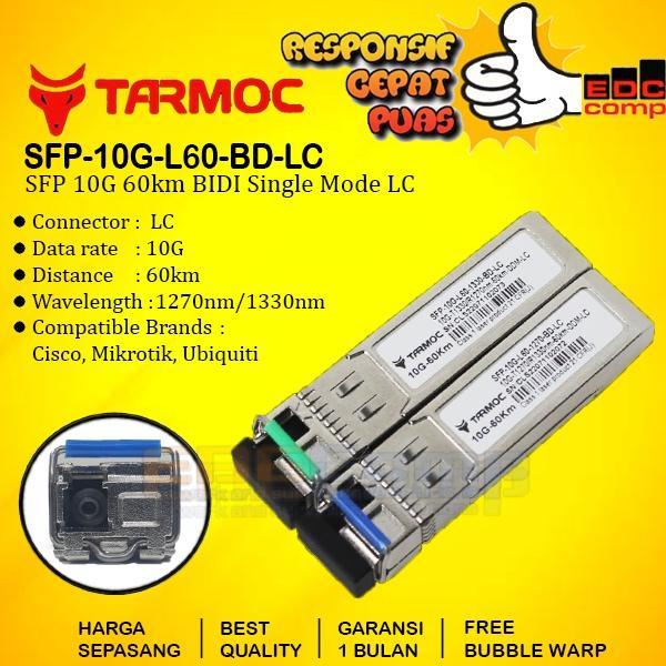 Tarmoc SFP-10G-L60-BD-LC SFP+ 10G BiDi 60KM SM LC SFP 10G 60KM LC