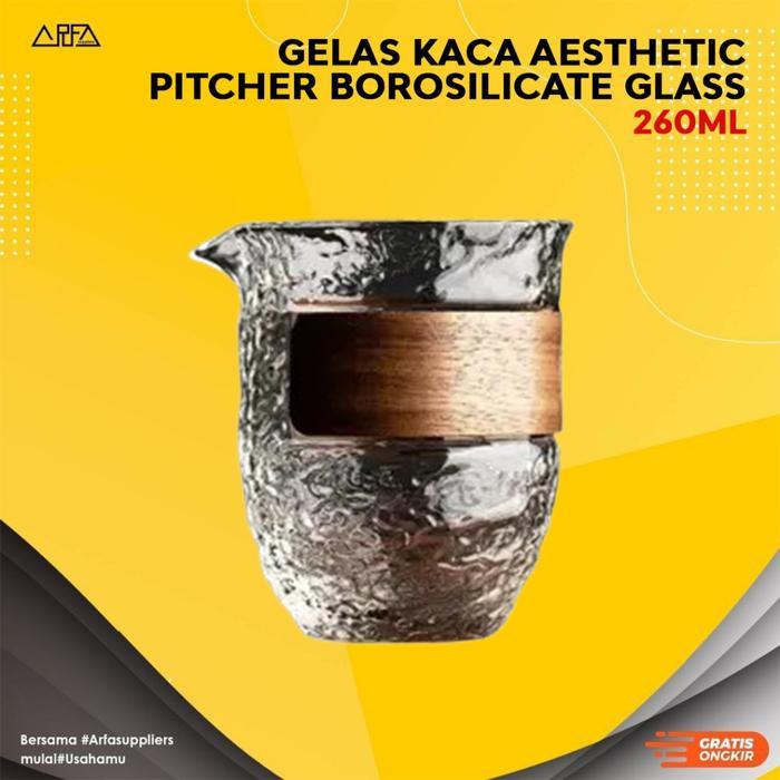 GELAS KACA AESTHETIC PITCHER KOPI TEH BOROSILICATE GLASS