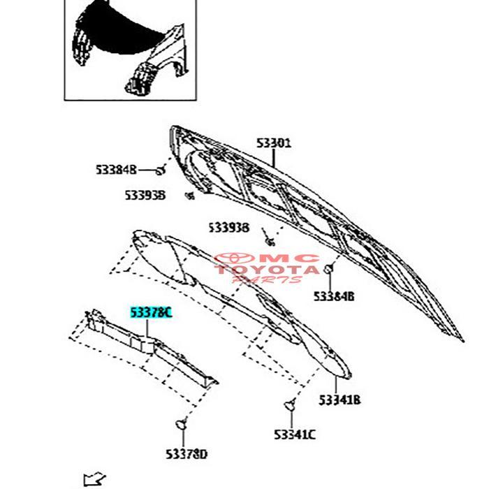 SEAL HOOD AIR INTAKE CUP MESIN CALYA SIGRA 53378-BZ010