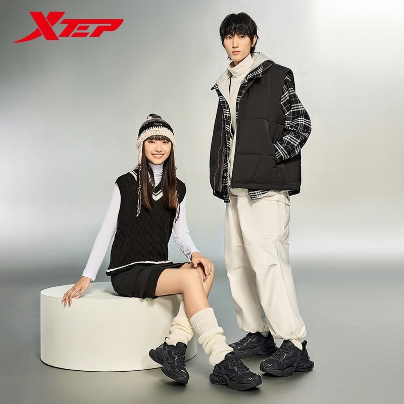 XTEP BASQUE MEN'S CASUAL SHOES WINTER CUSHIONING SUPPORT WARM LIGHTWEIGHT HEIGHT-INCREASING TRENDY