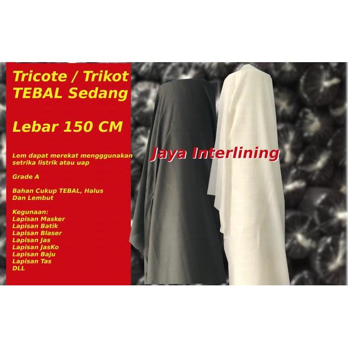 Trikot tricot Lem Lebar TEBAL sedang 150 Cm Meteran