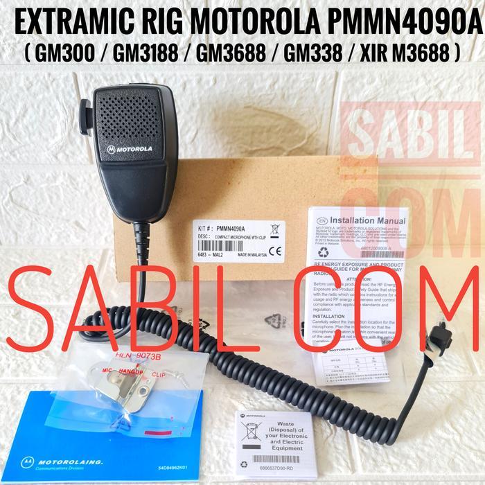 "New" PTT MIC RADIO RIG MOTOROLA XIR M3688 GM3688 GM3188 GM300 EXTRA MIC RIG