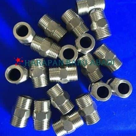 Double Nepel Stainless Ss316 Drat 3" Inch / Doubel Nepel Ss316