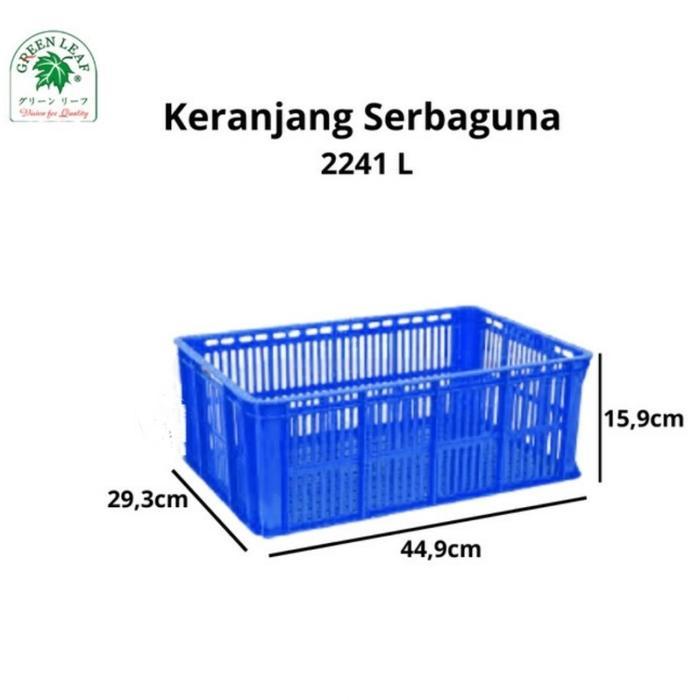 GREEN LEAF 2241L KERANJANG BOX INDUSTRI PIRING LUBANG KRAT PLASTIK