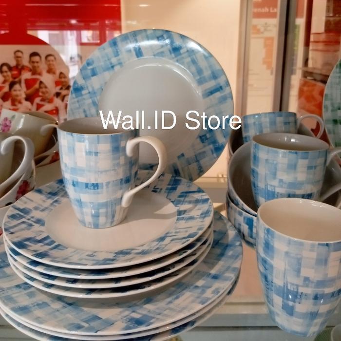 Piring&Gelas Perlengkapan makan/Dinner Set Abstract 16pcs - Delicia