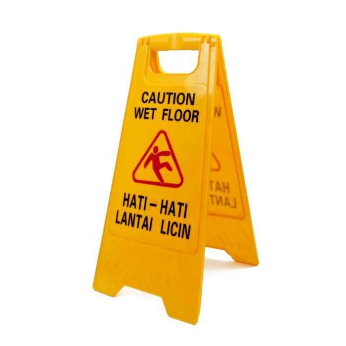 SIGN HATI HATI LANTAI LICIN PLASTIK TAHAN AIR OUTDOOR - INPI HOUSE