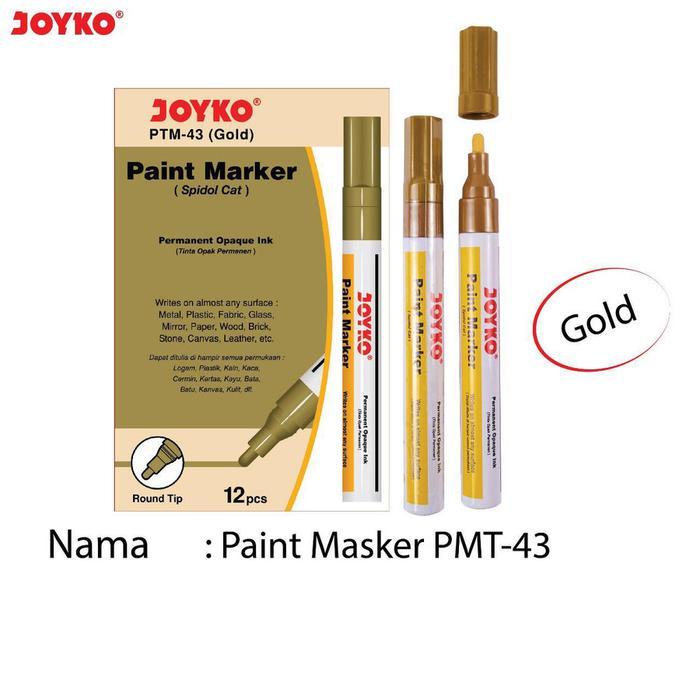 [] Joyko Paint Marker Spidol Cat PTM Permanent Kaca Plastik Ban Kayu Besi