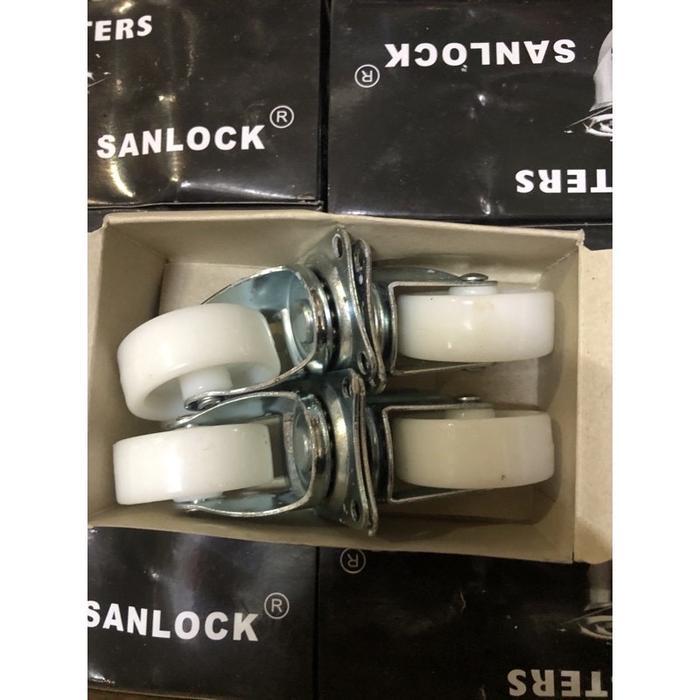 Roda Etalase 2 inch Roda Nilon 2 Roda Caster 1 Set isi 4 pcs