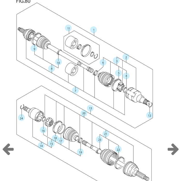 Drive shaft karimun estilo 2007-2009 4 cylinder